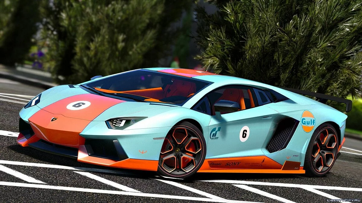 Lamborghini Aventador LP700-4 Gulf [AddOn] 1.3 / GTA 5