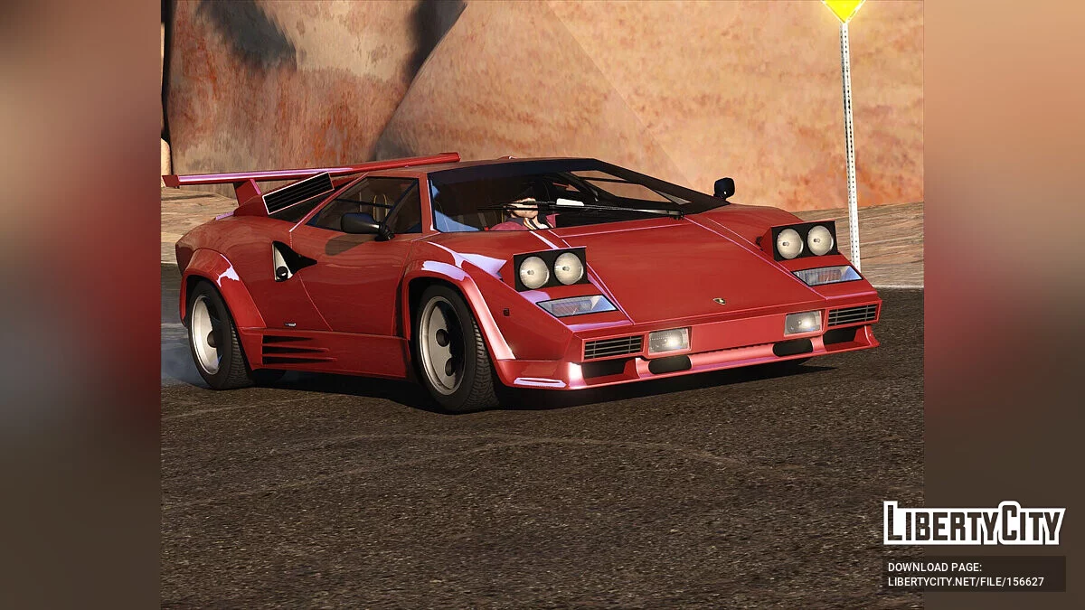 Lamborghini Countach 1988 [Reworked 1.0] / GTA 5