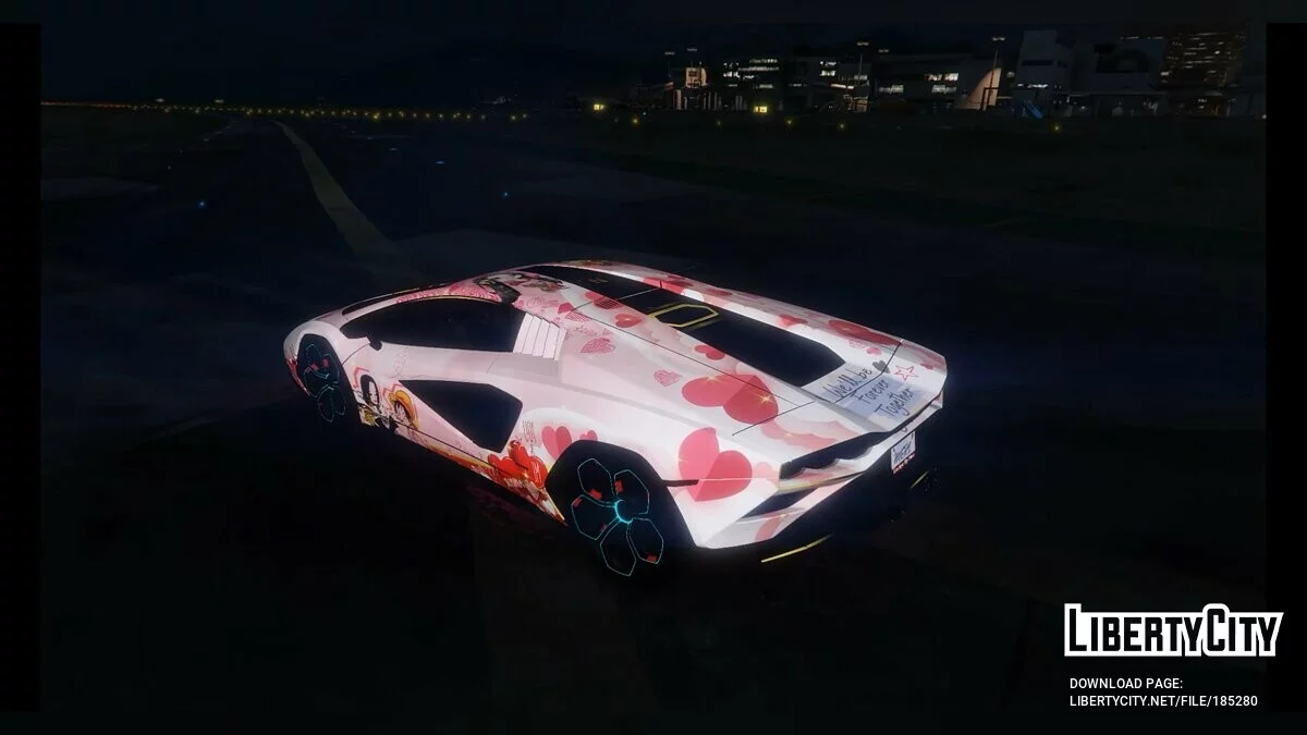 Lamborghini Countach LPI 800-4 Luffy & Boa / GTA 5