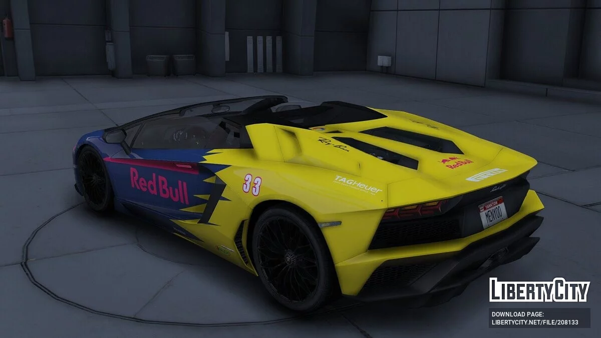 2018 Lamborghini Aventador S Roadster Red Bull Racing / GTA 5