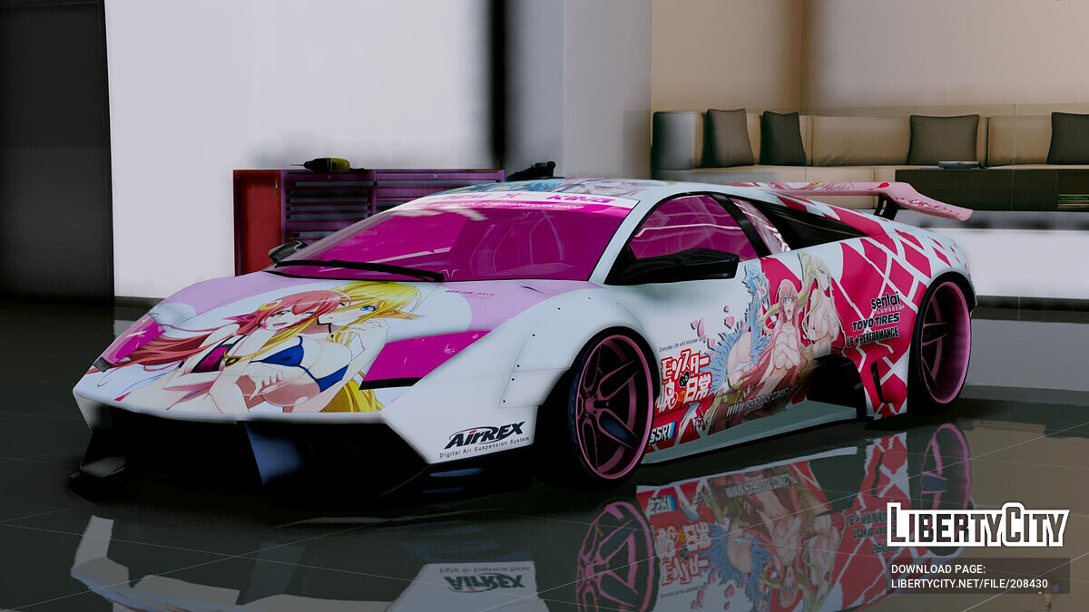 Скачать Lamborghini Murcielago Monster Musume Itasha для GTA 5