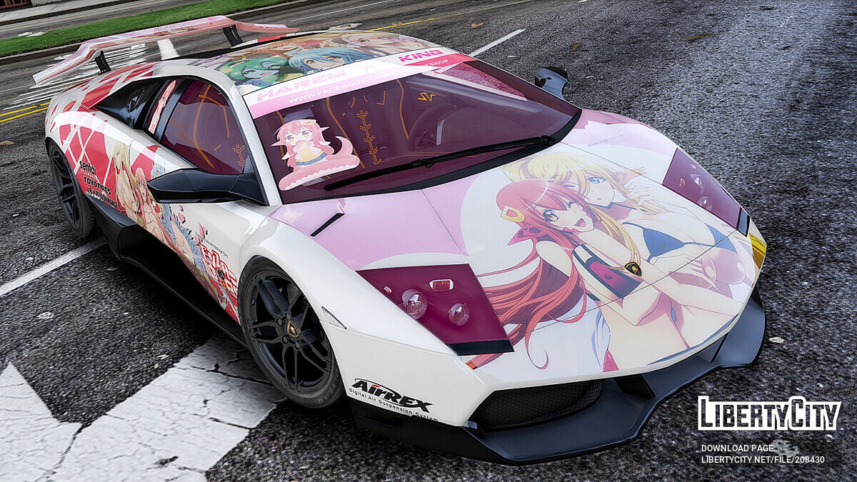 Скачать Lamborghini Murcielago Monster Musume Itasha для GTA 5