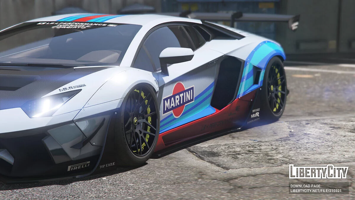 Lamborghini Aventador LP700-4 LibertyWalk Martini Сoating / GTA 5