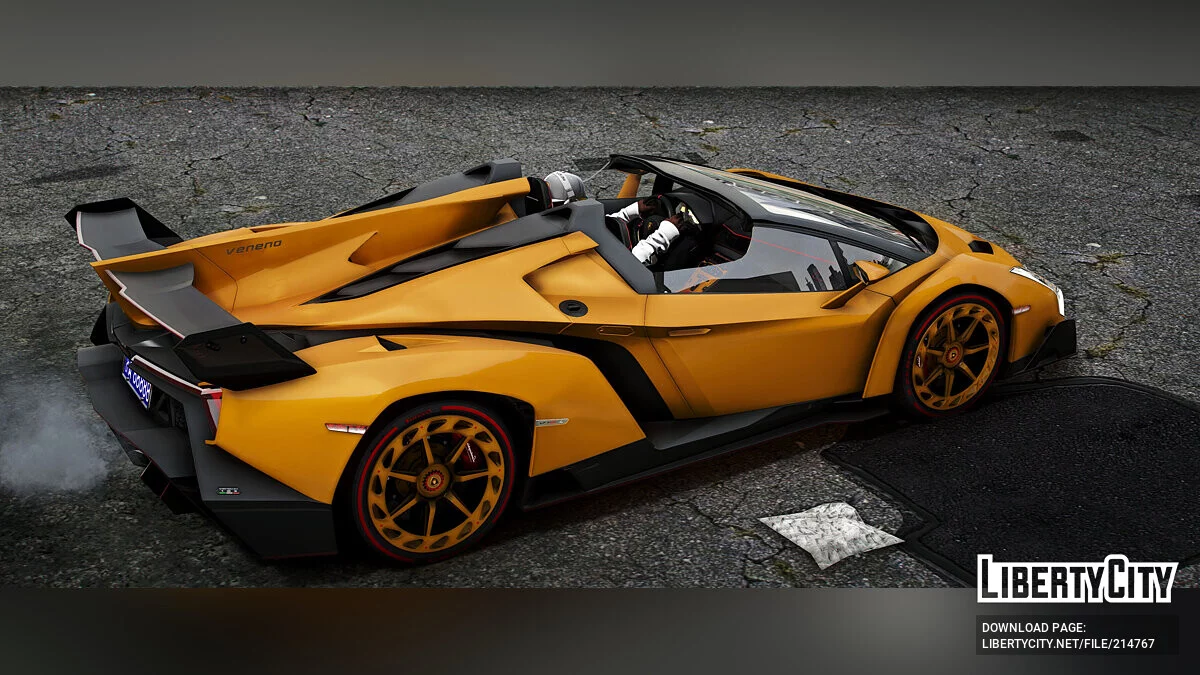 Lamborghini Veneno Roadster 24K Gold / GTA 5