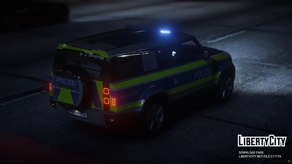 Land Rover Defender Polizei Hessen 2024 / GTA 5