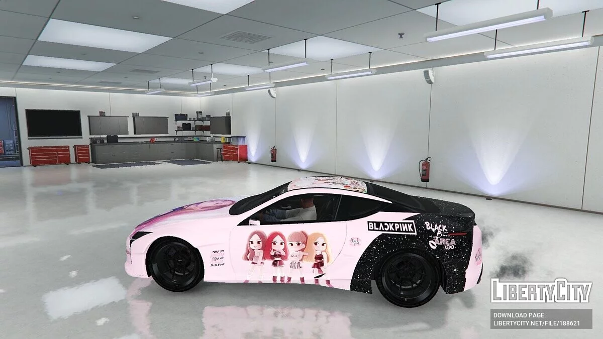 Lexus LC500 Black Pink Glowing Decal Animation Light / GTA 5