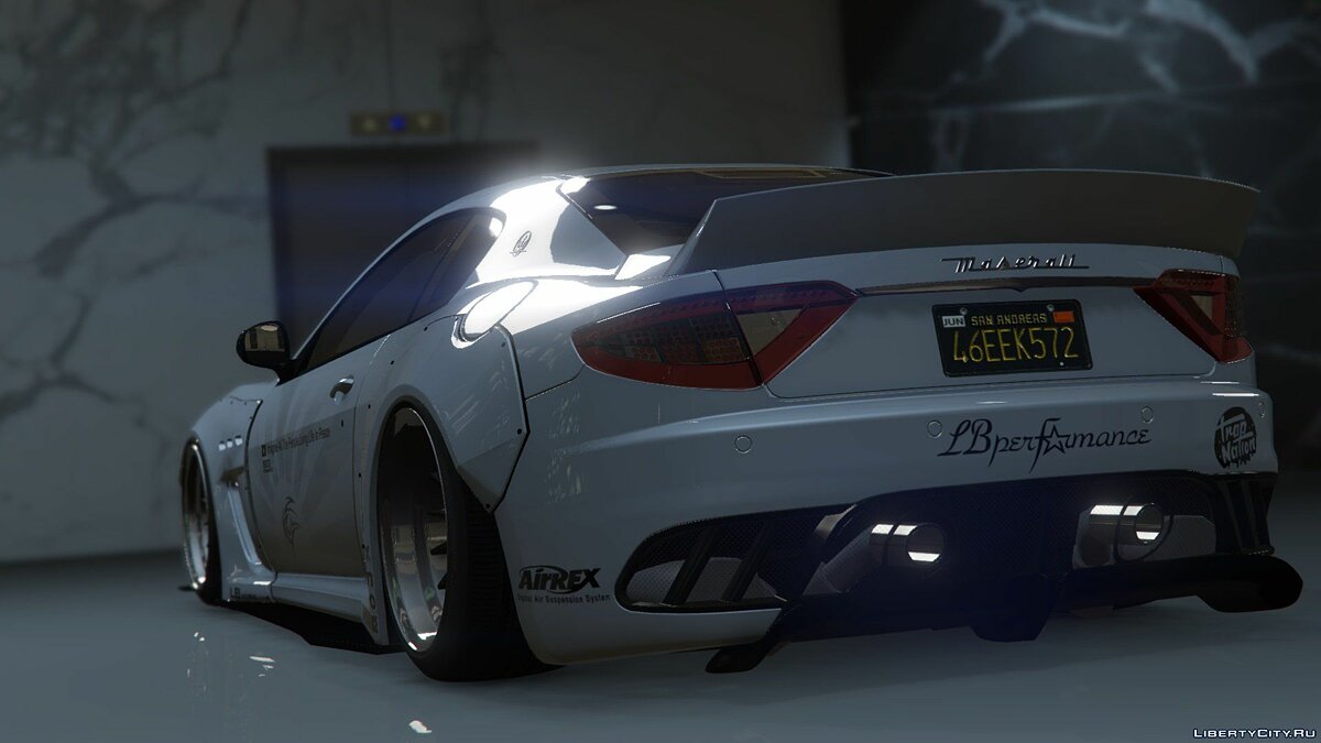 Скачать 2013 Maserati GranTurismo MC Stradale Liberty Walk [Add-On |  Template | Liveries | Custom Rims] 1.0 для GTA 5