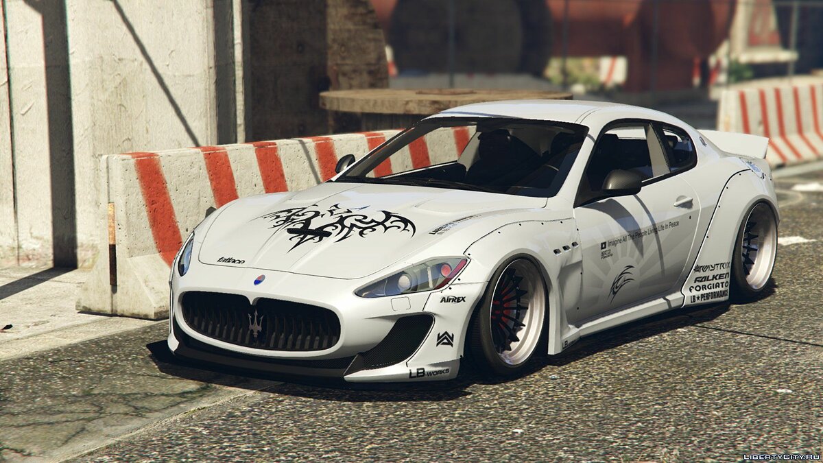 Скачать 2013 Maserati GranTurismo MC Stradale Liberty Walk [Add-On |  Template | Liveries | Custom Rims] 1.0 для GTA 5