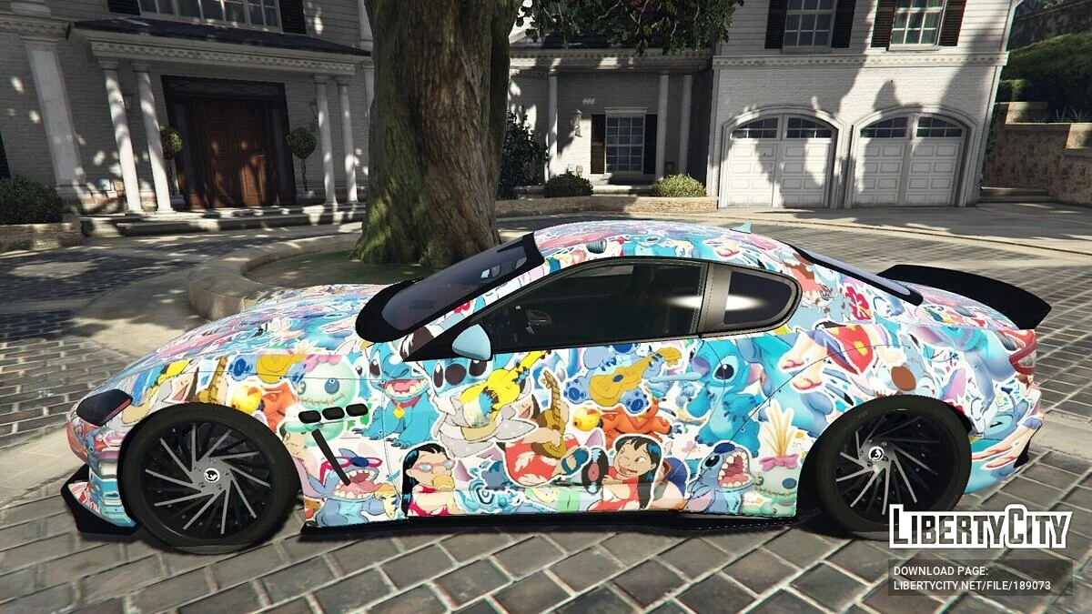 Maserati Grand Turismo Custom Glowing Livery Lilo & Stitch / GTA 5