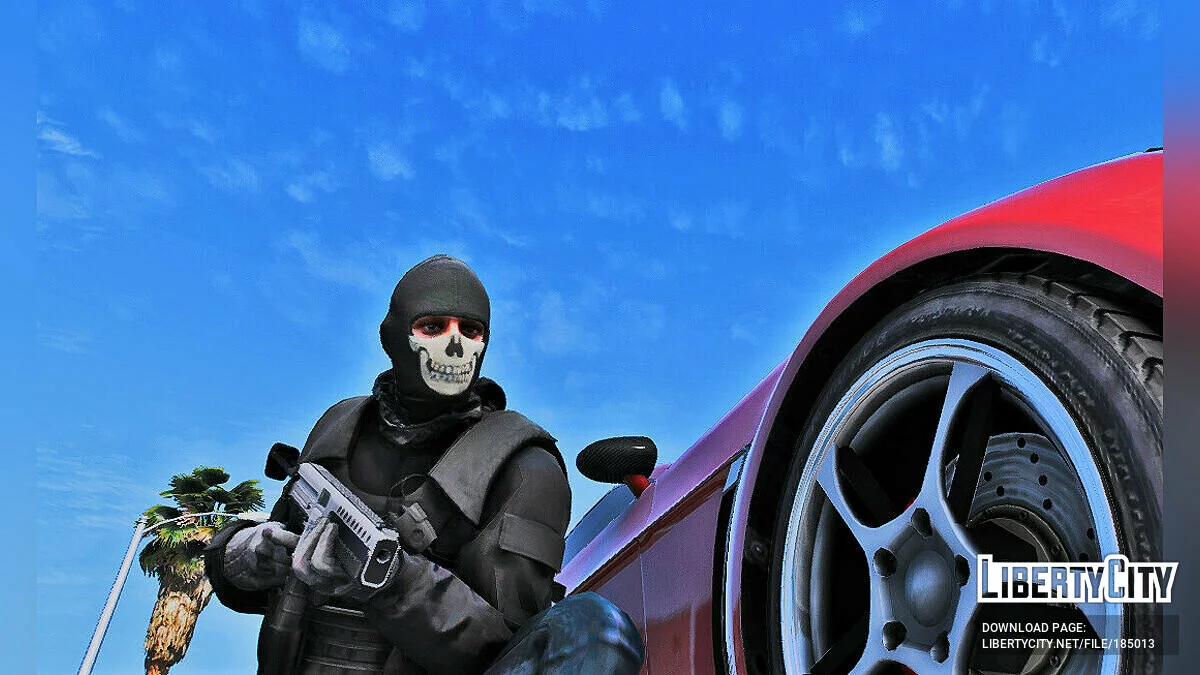 Маска Ghost из Call Of Duty: Modern Warfare 2 (2022) / GTA 5