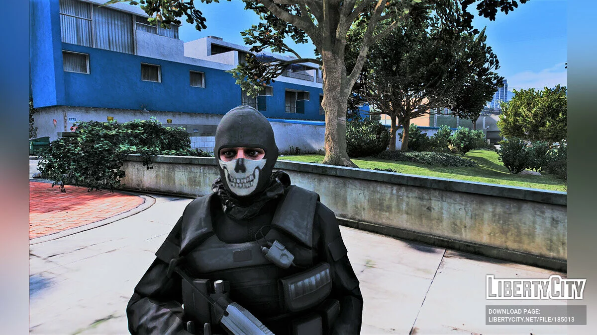 Маска Ghost из Call Of Duty: Modern Warfare 2 (2022) / GTA 5