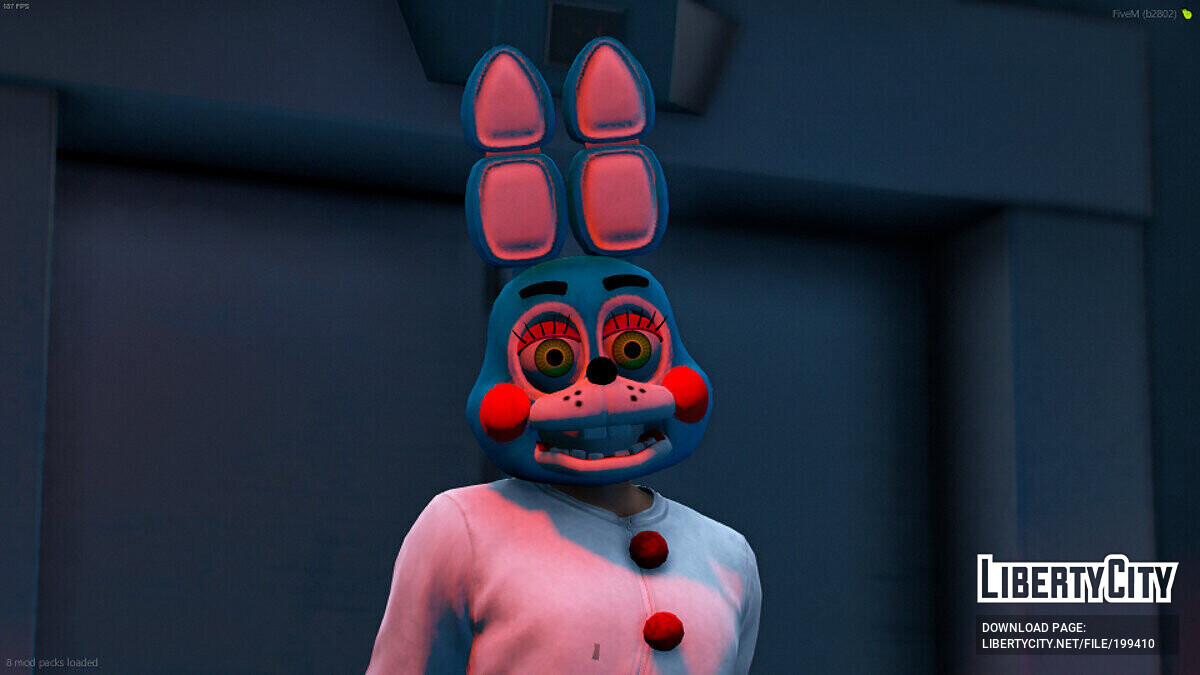 Скачать Toy Bonnie - FNAF Mask [ Female/Male ] 1.0 для GTA 5