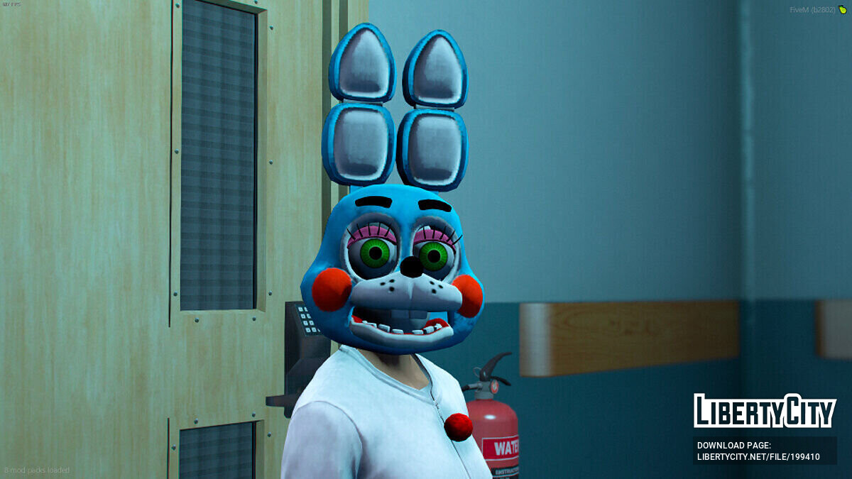 Скачать Toy Bonnie - FNAF Mask [ Female/Male ] 1.0 для GTA 5