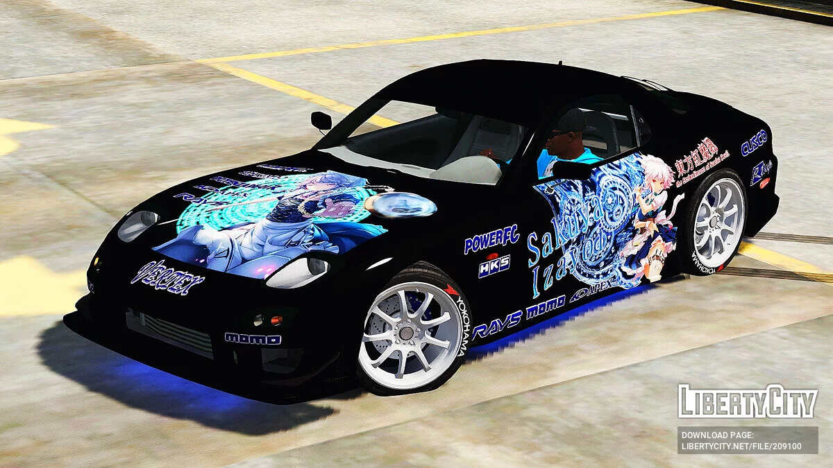 Mazda RX7 C-West Itasha Sakuya Izayoi / GTA 5