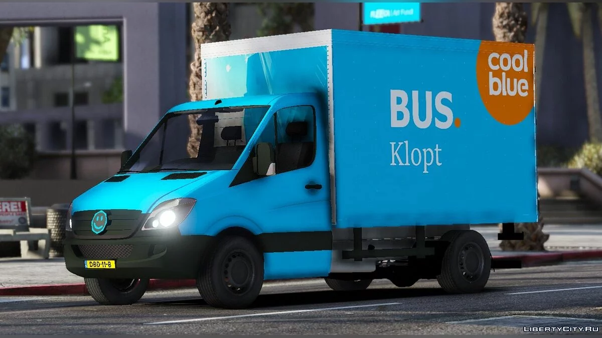 Mercedes Sprinter Coolblue - фургон для перевозки груза / GTA 5