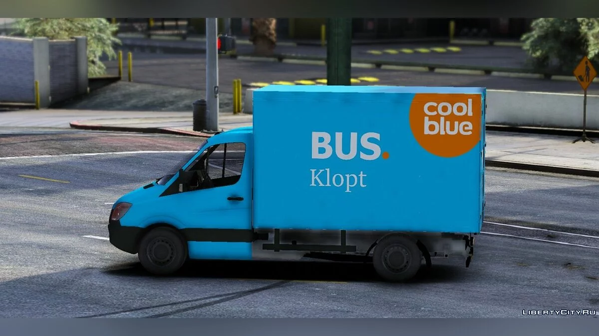Mercedes Sprinter Coolblue - фургон для перевозки груза / GTA 5