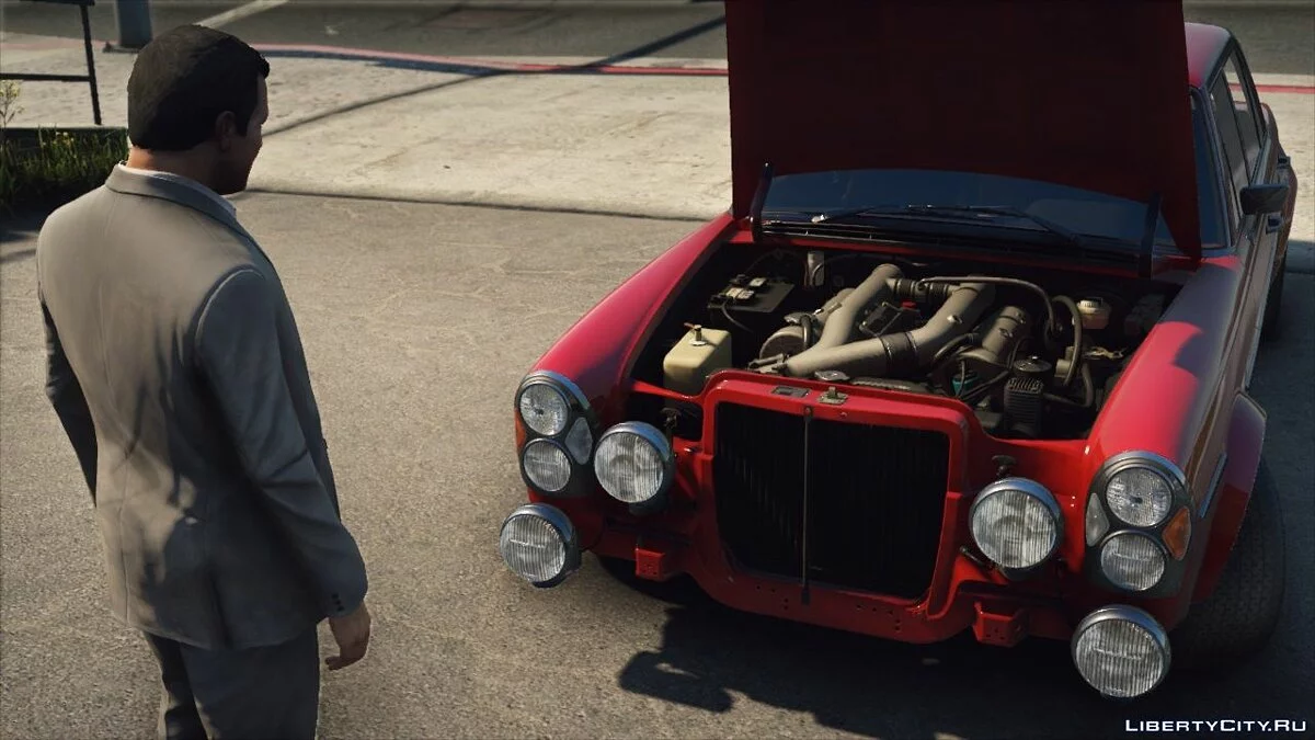 Mercedes-Benz 300 SEL 6.8 AMG RED PIG 1972 / GTA 5