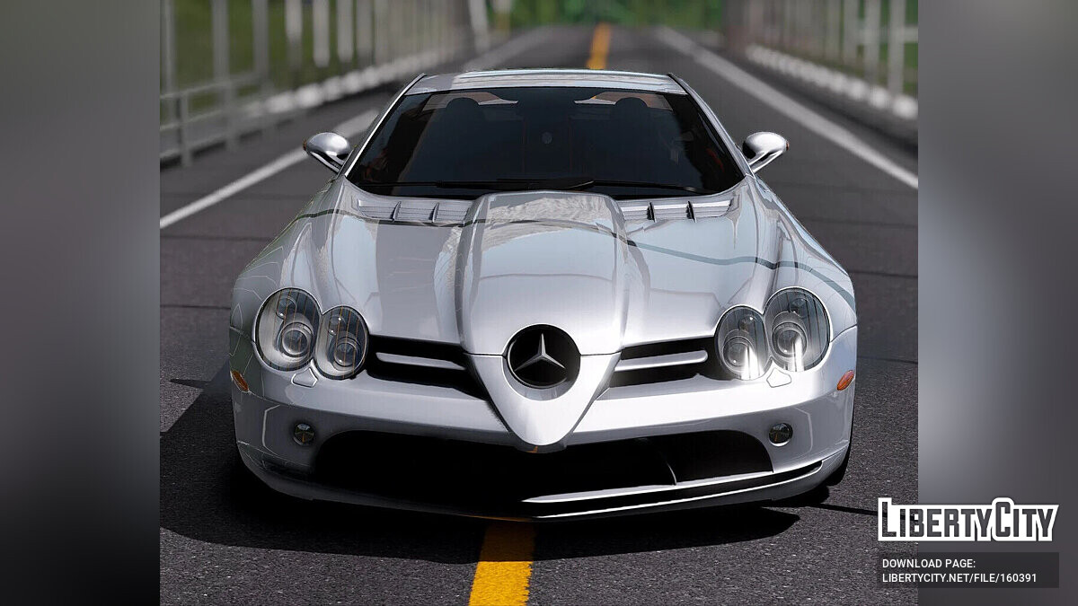 Скачать 2005 Mercedes-Benz SLR McLaren [Reworked] 1.0 для GTA 5