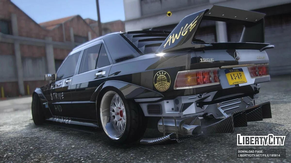 A$AP Rocky Mercedes-Benz E190 [Add-On | Template] 1.0 / GTA 5