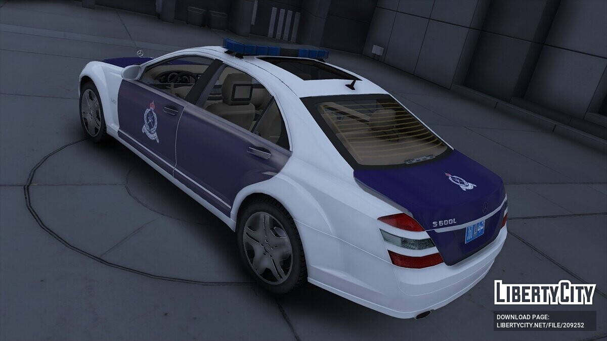 Скачать 2008 Mercedes-Benz S 600 L Royal Oman Police для GTA 5