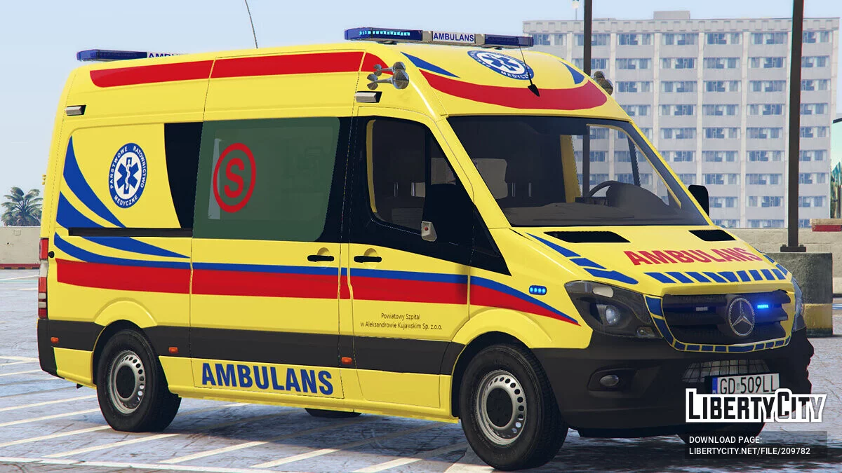 Mercedes Sprinter 2017 Polish Ambulance v2.0 / GTA 5