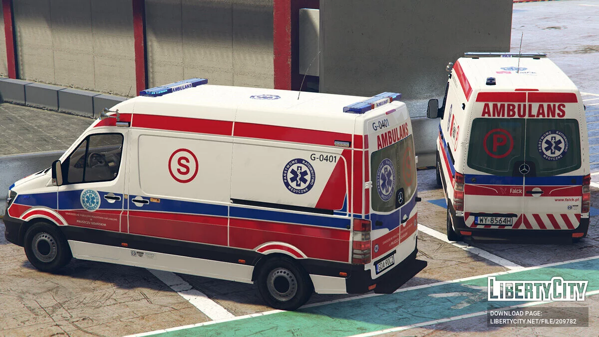 Mercedes Sprinter 2017 Polish Ambulance v2.0 / GTA 5