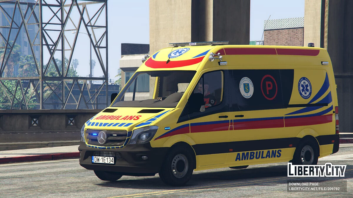 Mercedes Sprinter 2017 Polish Ambulance v2.0 / GTA 5