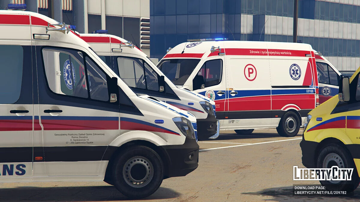 Mercedes Sprinter 2017 Polish Ambulance v2.0 / GTA 5