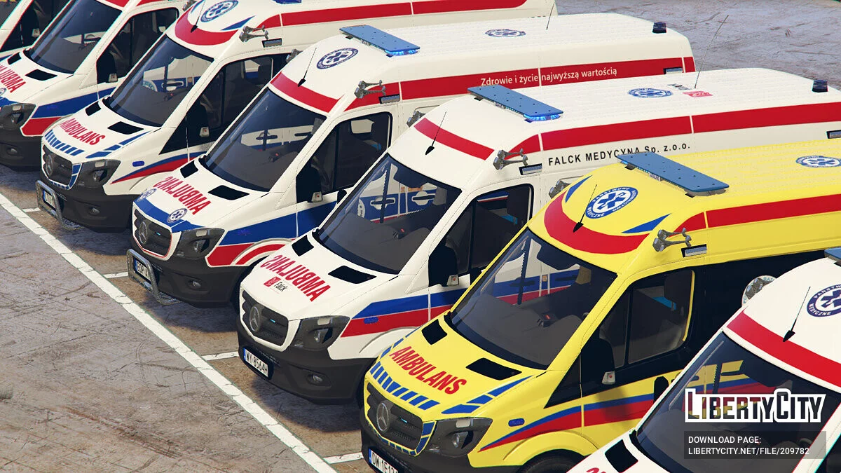 Mercedes Sprinter 2017 Polish Ambulance v2.0 / GTA 5