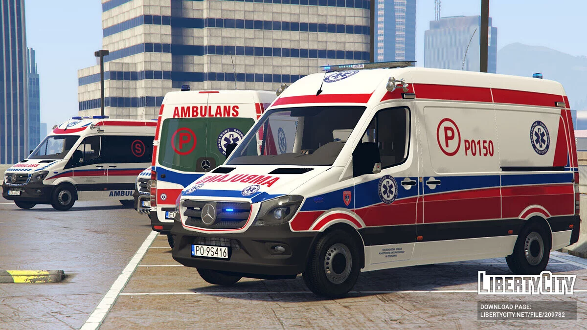 Mercedes Sprinter 2017 Polish Ambulance v2.0 / GTA 5