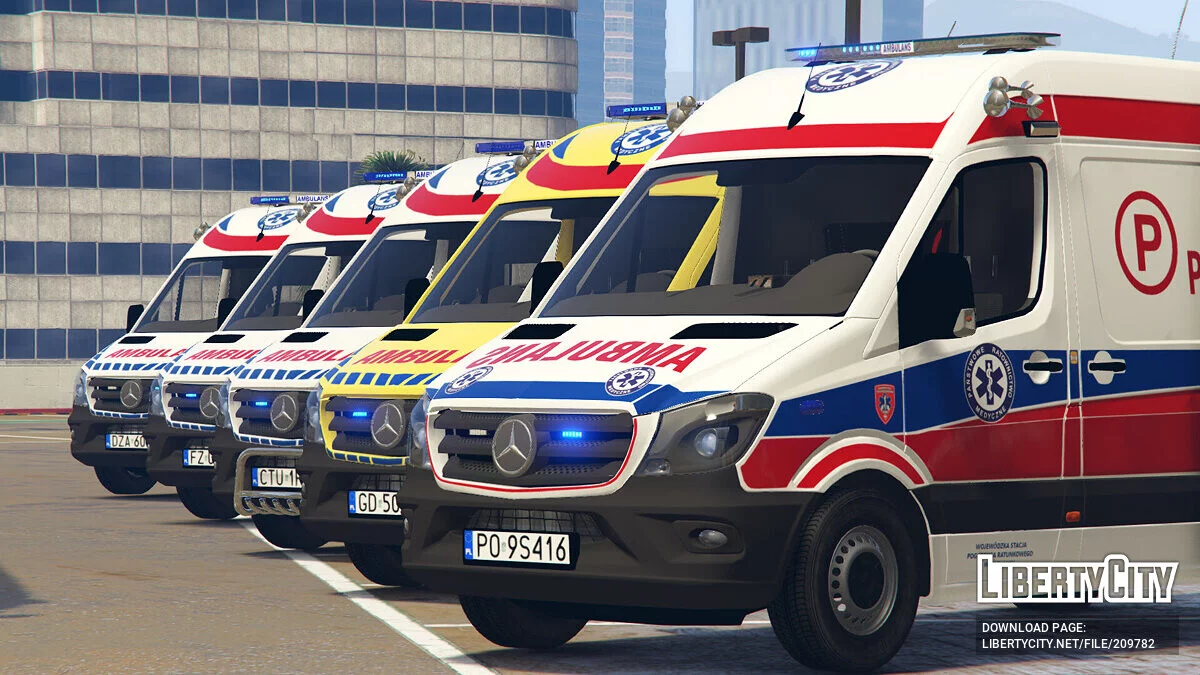 Mercedes Sprinter 2017 Polish Ambulance v2.0 / GTA 5