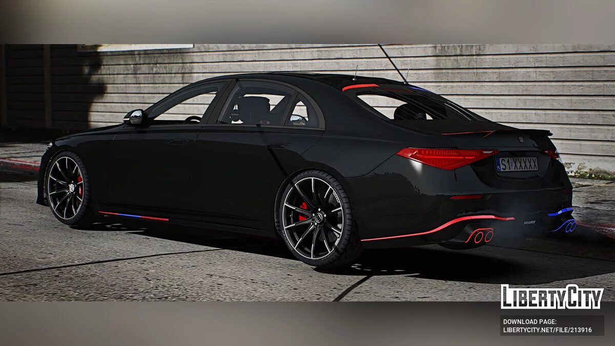 2021 Mercedes S500 B50 Police Modern Lights / GTA 5