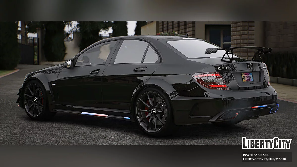 Mercedes-AMG C63 Sedan Black Series Police Modern Lights / GTA 5