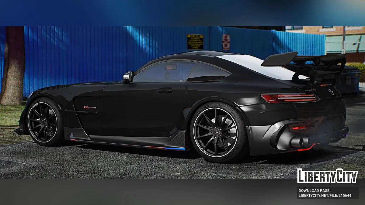 Mercedes AMG GT-R Black Series Police Modern Lights / GTA 5