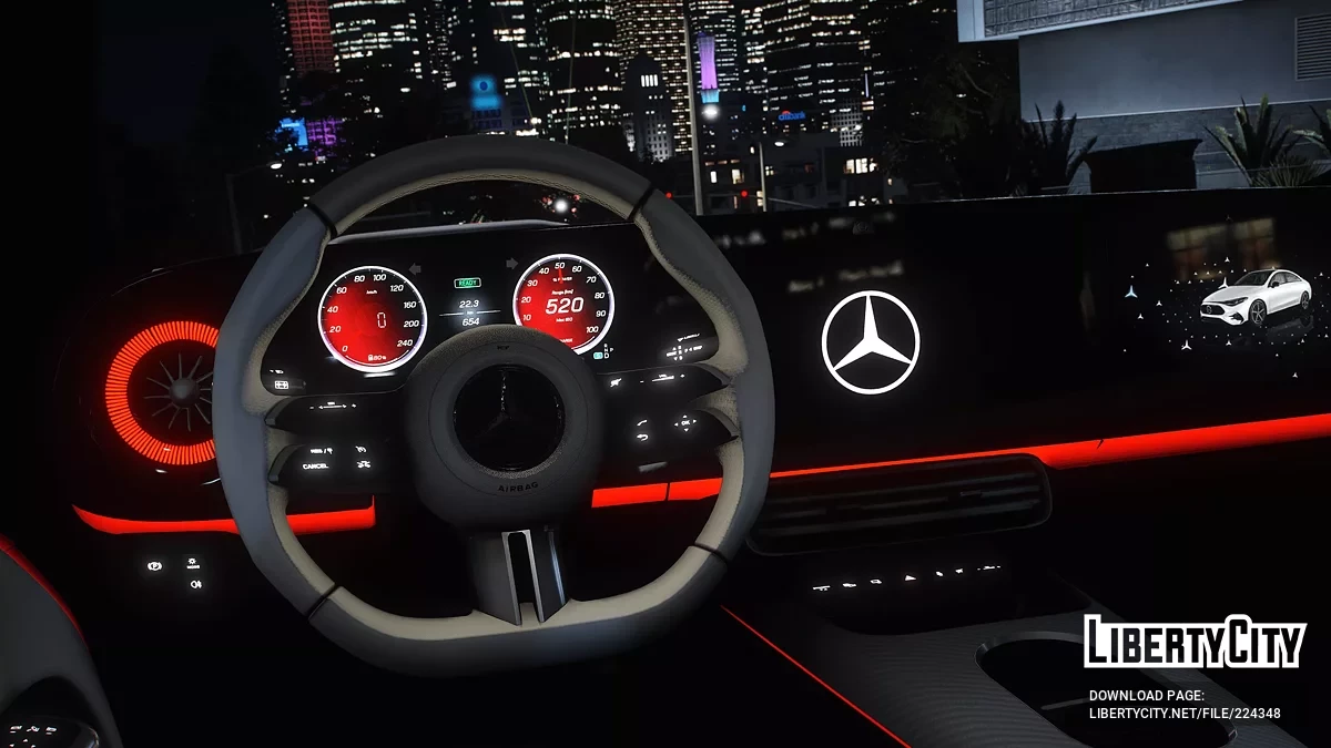 Mercedes CLA EV 2025 [Дополнение / Замена | Тюнинг | Шаблон | FiveM] v1.0 / GTA 5