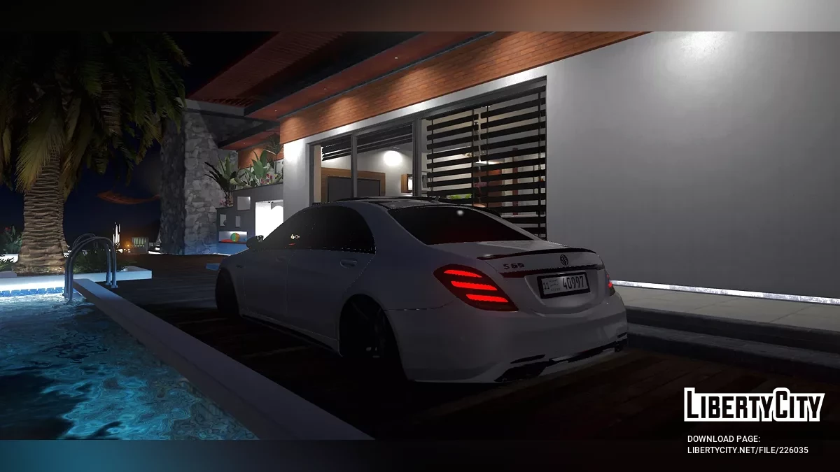 S560 / S65 AMG с логотипами в стиле Lore / Полностью без шильдиков / GTA 5