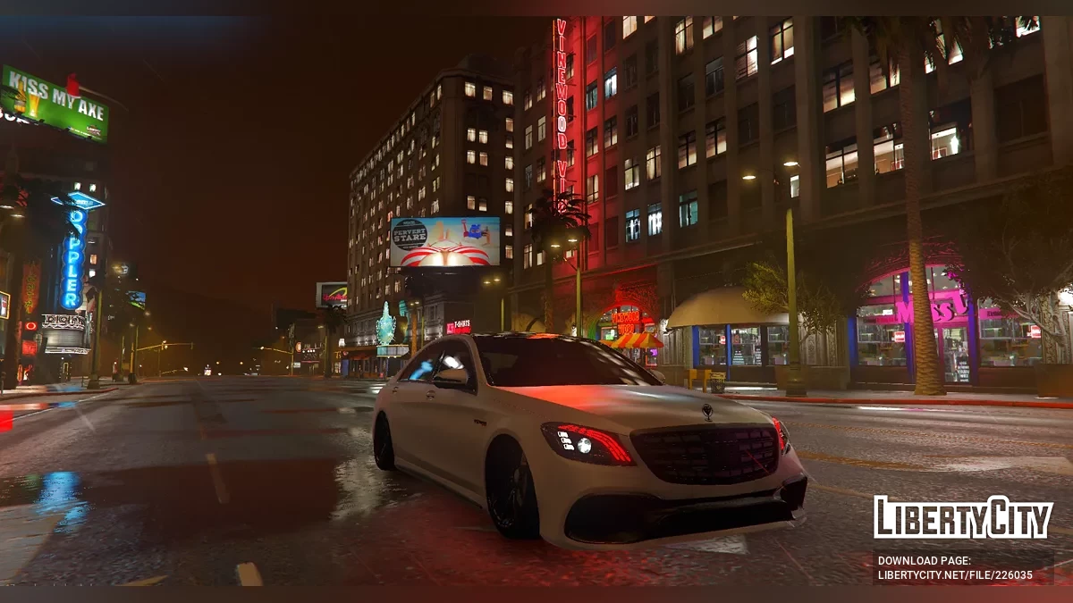 S560 / S65 AMG с логотипами в стиле Lore / Полностью без шильдиков / GTA 5