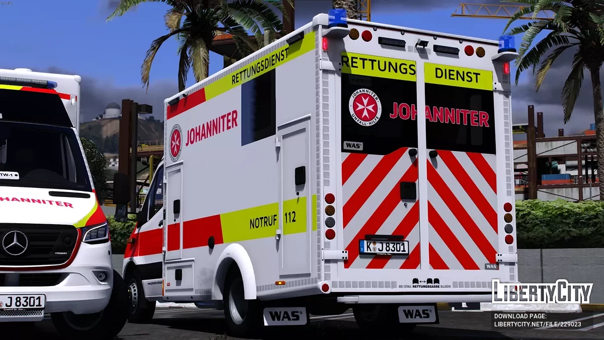 Mercedes-Benz Sprinter 319 CDI WAS-500 RTW Johanniter Koeln / GTA 5