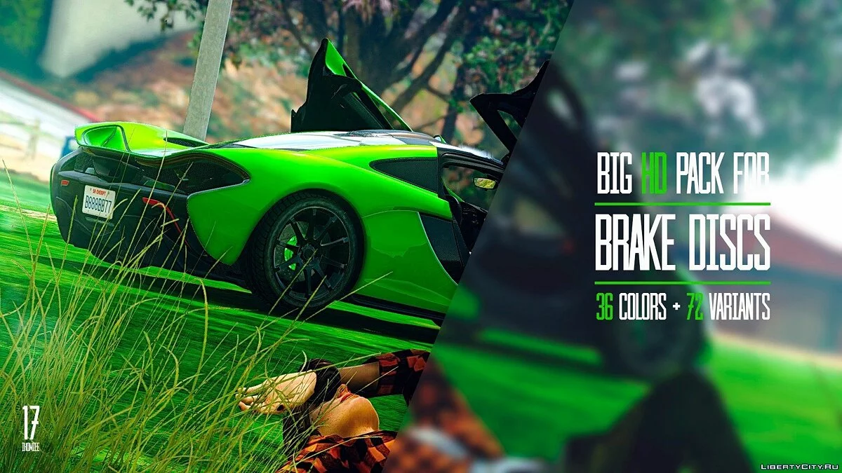 Big HD pack for brake discs (36 colors + 72 variants) v1.2 / GTA 5