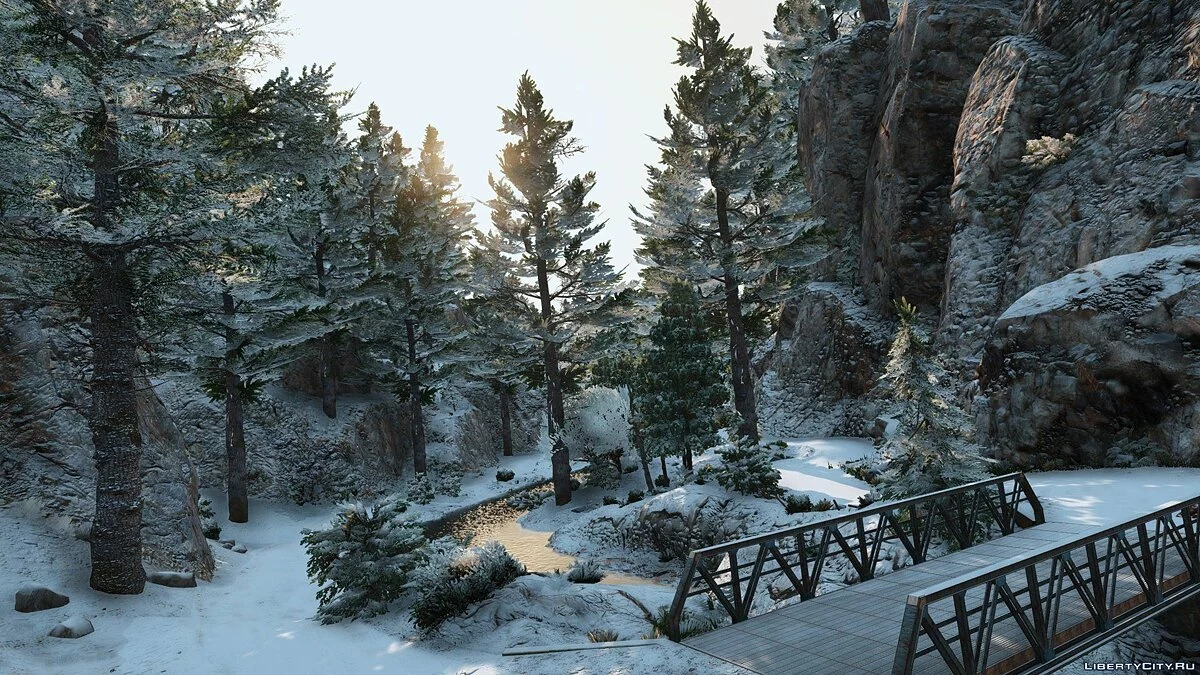 Forests of Chiliad (Redwood,Cedar trees+Cabin) [Add-On | YMAP] 2.4 / GTA 5