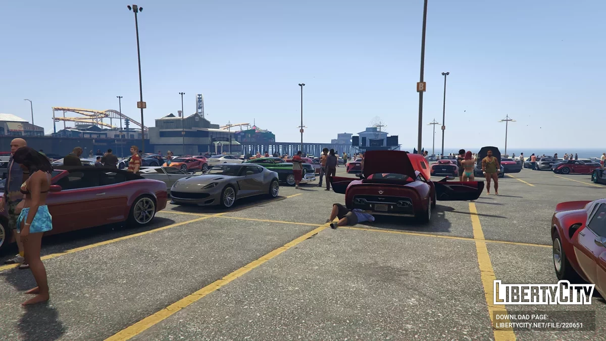 Автомобильная сходка на Дель-Перро-Бич / GTA 5