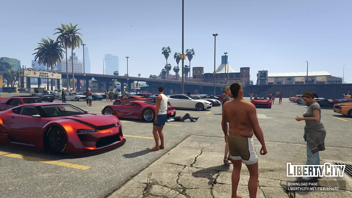 Автомобильная сходка на Дель-Перро-Бич / GTA 5