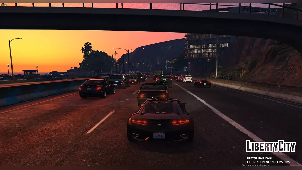 Реалистичный трафик и плотность пешеходов / GTA 5