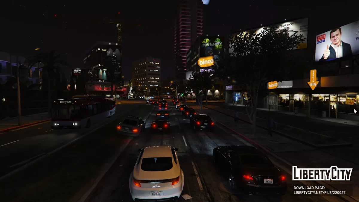 Реалистичный трафик и плотность пешеходов / GTA 5