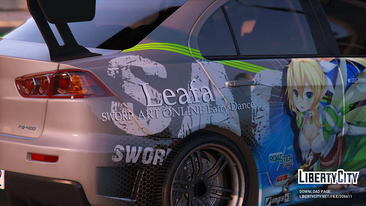 Mitsubishi Lancer EVO X FQ-400 Sword Art Online / GTA 5