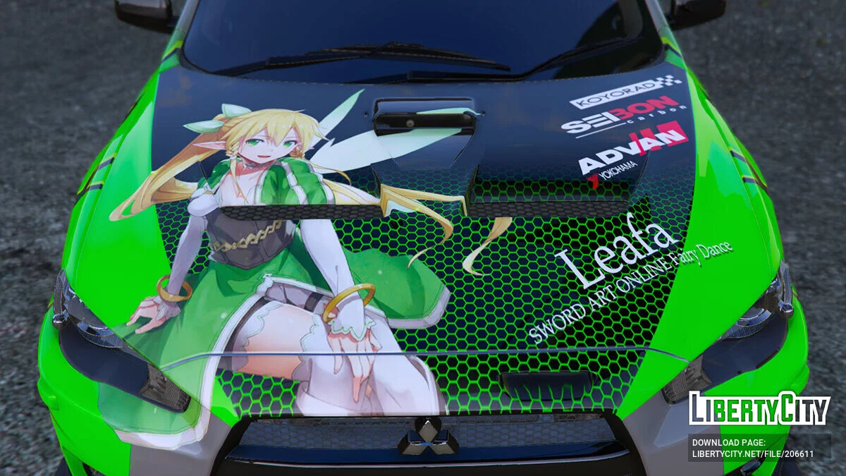 Mitsubishi Lancer EVO X FQ-400 Sword Art Online / GTA 5