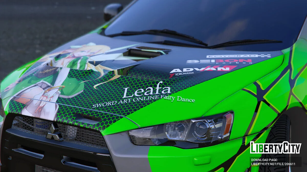 Mitsubishi Lancer EVO X FQ-400 Sword Art Online / GTA 5