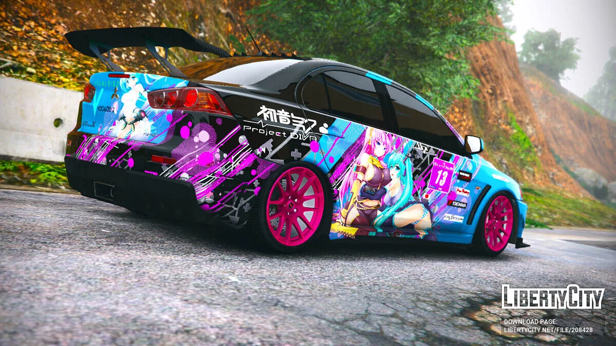 Mitsubishi Evolution X Miku x Luka Itasha / GTA 5