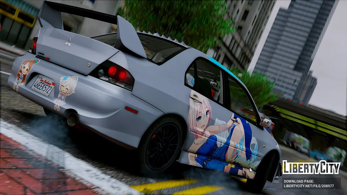 Mitsubishi Lancer Evolution IX MR OVE LAIKA痛車 / GTA 5