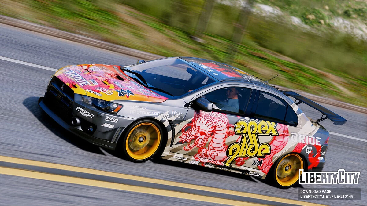 Mitsubishi Lancer Evolution X (Ryo Watanabe's Vinyl) Street King's / GTA 5